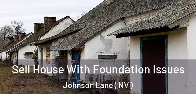Sell House With Foundation Issues Johnson Lane ( NV )