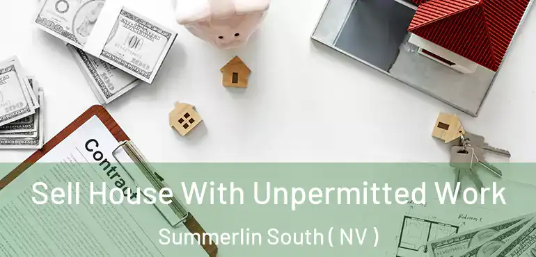 Sell House With Unpermitted Work Summerlin South ( NV )
